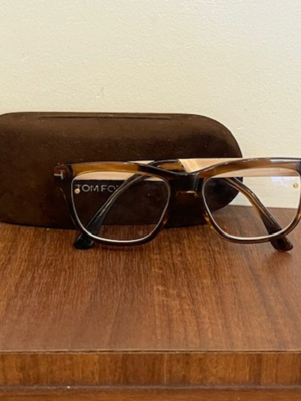 Tom Ford TF5372 048 Brown Gold Eyeglasses 54-16-145, w/ Case